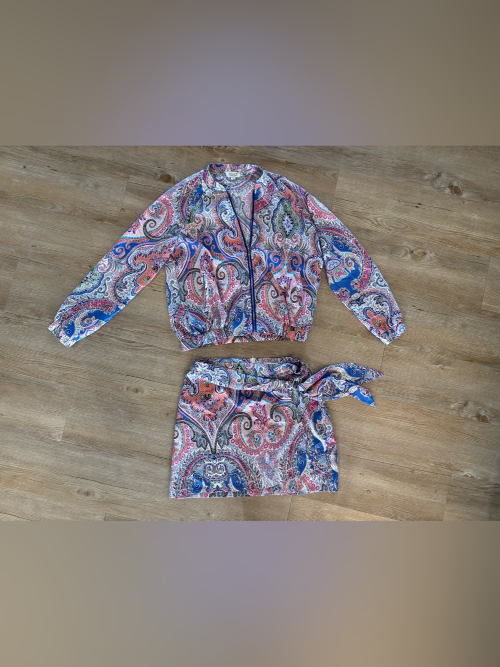 Molly Bracken Multicolor Paisley Two-Piece Set - Pink, Blue, Green